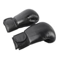 thumbnail image 3 of Guantes de boxeo negros de 8 oz, guantes para saco de boxeo, cómodos de usar, de PU, con velcro, ajuste seguro, accesorio de boxeo, 3 of 15