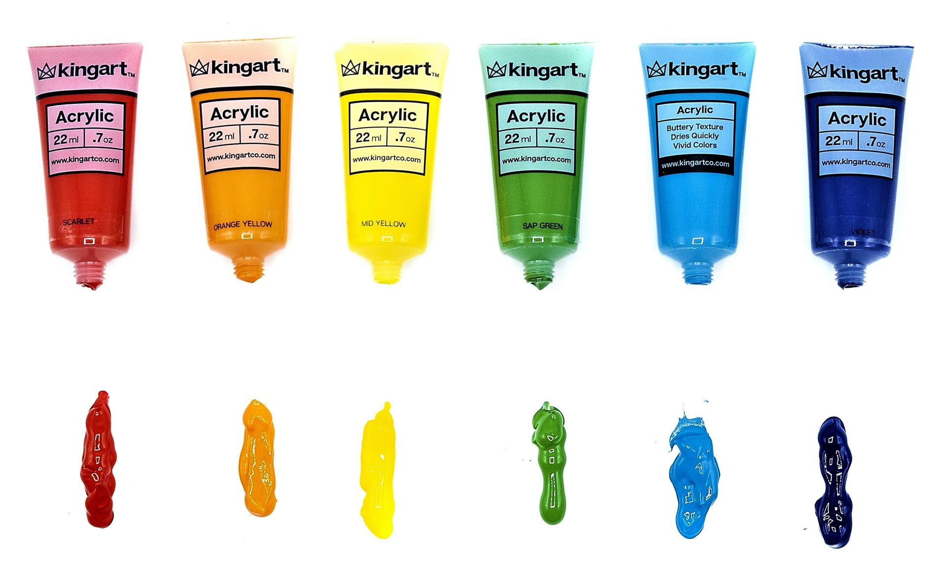 KINGART® Outdoor Waterproof Acrylic Paint, 60ml (2oz) Bottle, Set of 20  Unique Colors