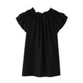 thumbnail image 2 of Hienoo Tween Girls T-Shirt Ruffle Solid Short Sleeved T Shirt Children's Casual Tshirt, 2 of 4