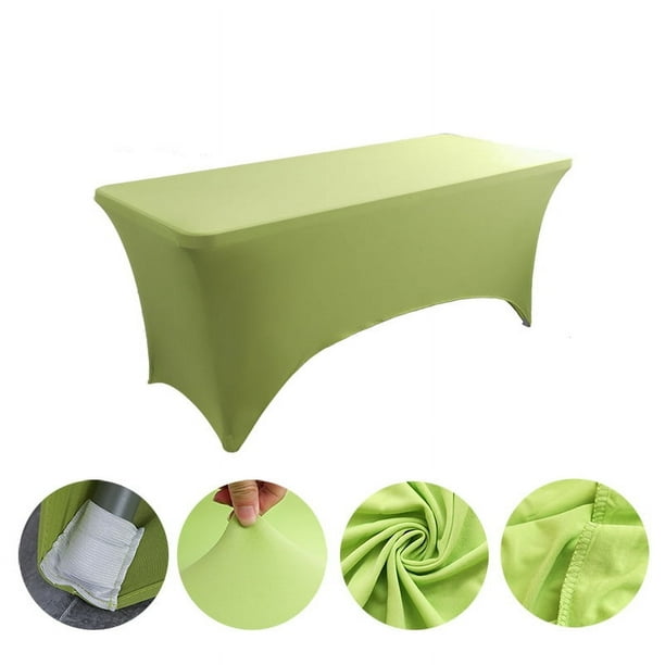 Xiao Hua Manteles para mesas de 1,83 m, manteles de licra de 1,83 m, manteles rectangulares verde fruta de 1,83 m para eventos, bodas, banquetes y fiestas.