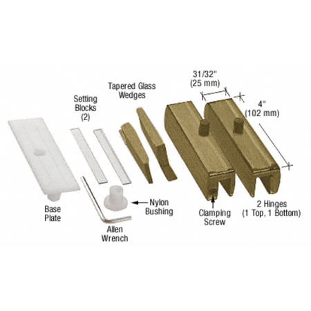 Antique Brass Al Series - CRL Antique Brass Madrid Series Hinge Kit MA01ABR