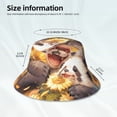 thumbnail image 3 of Fuzoiu Cute Panda Sunflower Print Reflective Bucket Hat,Outdoor Hat for Men and Women,Bucket Hat for Travel Fishing Hunting Summer Camp, 3 of 6