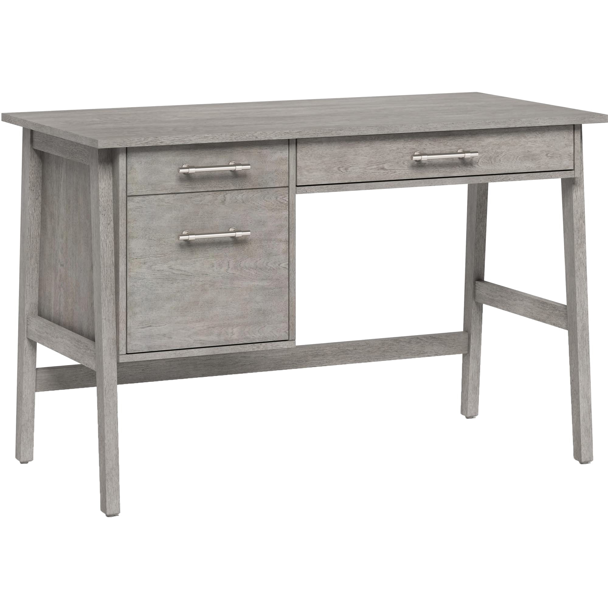 Whalen® Marilla 48"W Wood Pedestal Computer Desk, Driftwood Gray