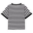 thumbnail image 3 of fatyb Kids Unisex Oversized Striped T Shirts Short Sleeve Casual T-Shirts Summer Tee Tops for Boys Girls, 3 of 5