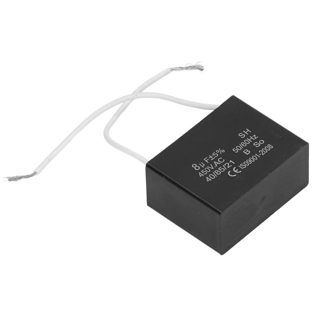 Condensador De Arranque Del Motor Del Ventilador, 450 V CA, Práctico Condensador De Arranque Del Generador Seguro A Prueba De Explosiones De 8 μF Para Lavadora