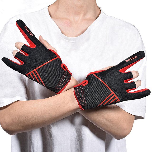 Deportes fitness guantes antideslizantes sin dedos B02