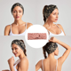 thumbnail image 5 of Bandas elásticas para la cabeza con estampado floral de lunares anchos, bandas para el cabello trenzadas con nudos cruzados, 5 of 5