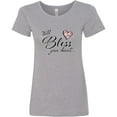 thumbnail image 3 of Inktastic Well Bless Your Heart with Floral Print Women's T-Shirt, 3 of 5