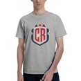 thumbnail image 1 of Costa Rica National Football Team Fashion Men'S Basic Short Sleeve T-Shirt Gray Small, 1 of 5