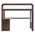 thumbnail image 6 of Walker Edison Contemporary Twin Loft Wooden Bed with Desk, Walnut, 6 of 11