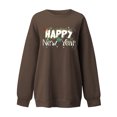 thumbnail image 2 of Vedolay Sweatshirt Sweatshirt for Women 2023 Fall Long Sleeve Crewneck Pullover Tops,Brown XXL, 2 of 3