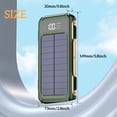 thumbnail image 6 of Solar Power Bank 10000 mAh,Wireless Portable Solar Power Bank Fast Charge Solar Phone Charger Power Bank with 4 Cables & Laser Light(Waterproof, Dustproof) Compatible with iOS & Android, 6 of 11
