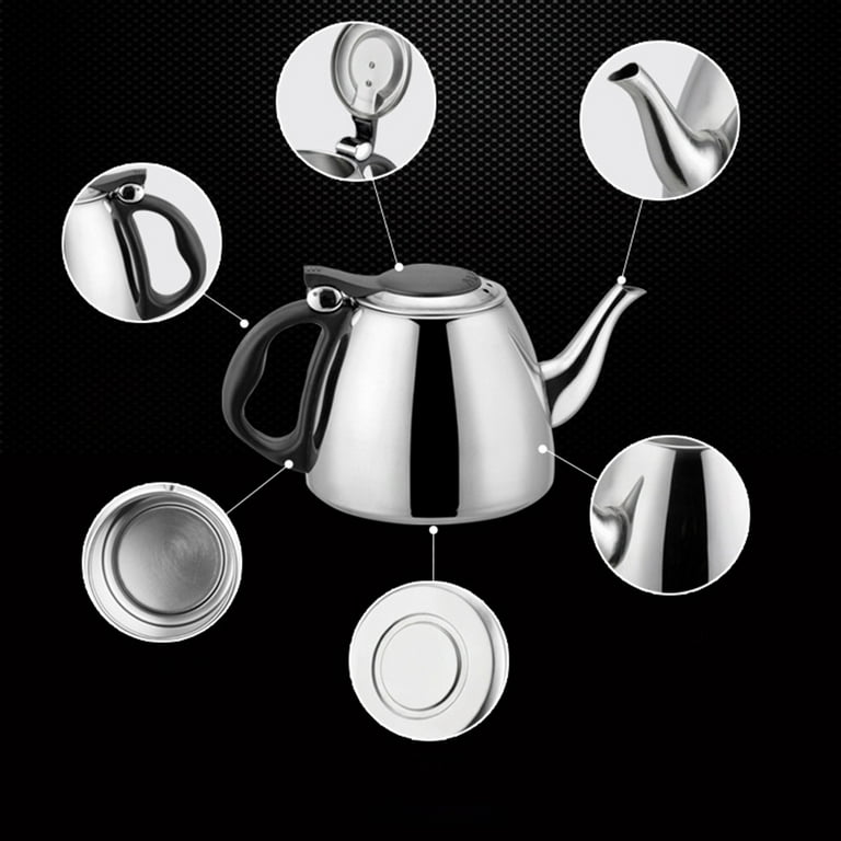 SANWOOD 1.2L Kitchen Stainless Steel Flat Bottom Water Kettle Induction  Cooker Tea Pot