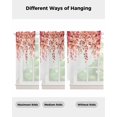 thumbnail image 4 of Red Eucalyptus Leaves Swag Valances for Windows, Spring Floral Summer Botanical Rod Pocket Sheer Valances for Small Windows, Swag Toppers Light Filtering for Kitchen Living Room 2 Panels 28''x36'', 4 of 6
