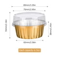thumbnail image 3 of Muffin Cups Macarena 50 pcs Papel de aluminio reciclado Horno Microondas Gold Wrappers Contenedores para Snacks Creme, 3 of 8