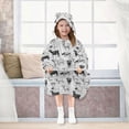thumbnail image 7 of joogoo Wearable Blanket Hoodie for Retro Highland Cows Flannel Sherpa Pocket 3-14 YR S, 7 of 7