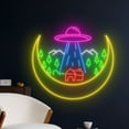 thumbnail image 2 of Handmadetneonsign UFO Moon Neon Sign, UFO Neon Led Light Art Decor, UFO Space Neon Wall Decor, 2 of 5