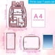 thumbnail image 3 of Mochila transparente CCJPX Heavy Duty Transparente Rosa para Niñas, 3 of 8