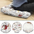 thumbnail image 5 of Boho Cat Aesthetic Meditation Cushion - Funny Cartoon Cat Print Floor Seating Pillow - 9-Point Stitched Non-Slip Yoga Mat Pad, 5 of 7