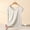 Khaki, variant on Women's V Neck Cap Sleeve Loose Fit Top Lightweight Breathable Stretch Basic Layering Shirt Comfy Sleepwear Pajama Blouse L-4XL White