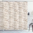thumbnail image 1 of Ambesonne Cream Umber Shower Curtain, Americano Coffee, 69"Wx84"L, Umber and Cream, 1 of 3