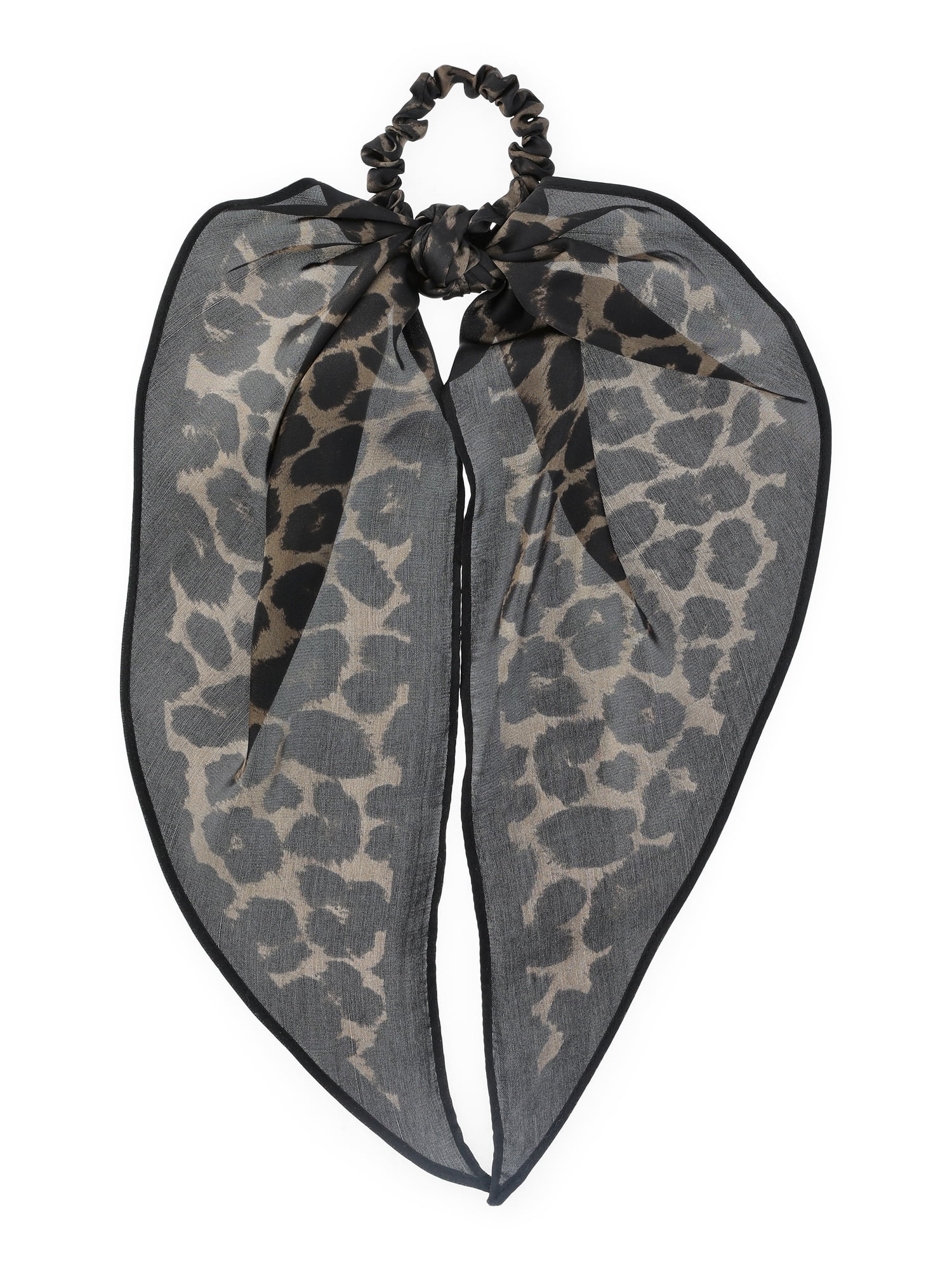 Time and Tru Women's Print Pony Scarf Hair Accessory, Olive