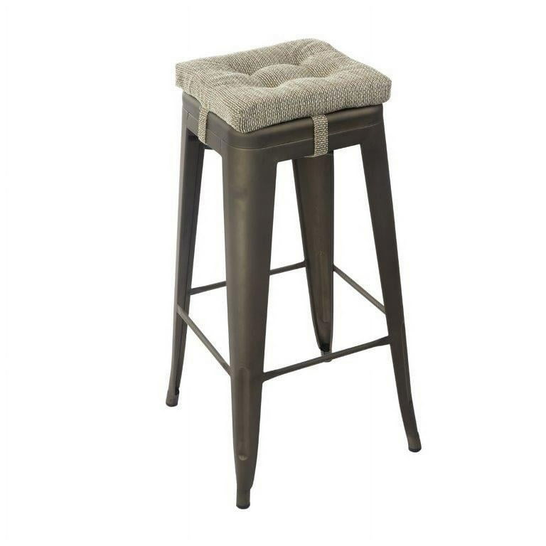Klear Vu Gripper Square 15 x 15 Bar Stool Cushion with Velcro Straps Set of 4