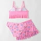 thumbnail image 5 of Augper Baby Girls Swimwear Children's Swimsuit Print Skirt Swimsuit Bikini Bathing Suit Swimming Three-piece Set, 5 of 6