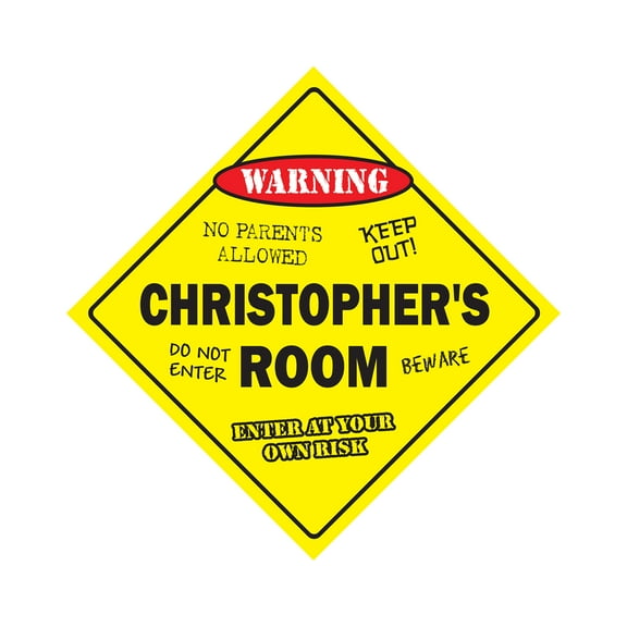 SignMission X-Christophers Room 12 x 12 in. Crossing Zone Xing Room Sign - Christophers
