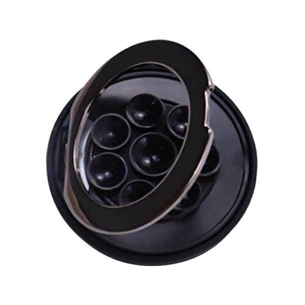 Soporte de teléfono con ventosa y agarre de silicona universal para teléfono, anillo para teléfono Negro