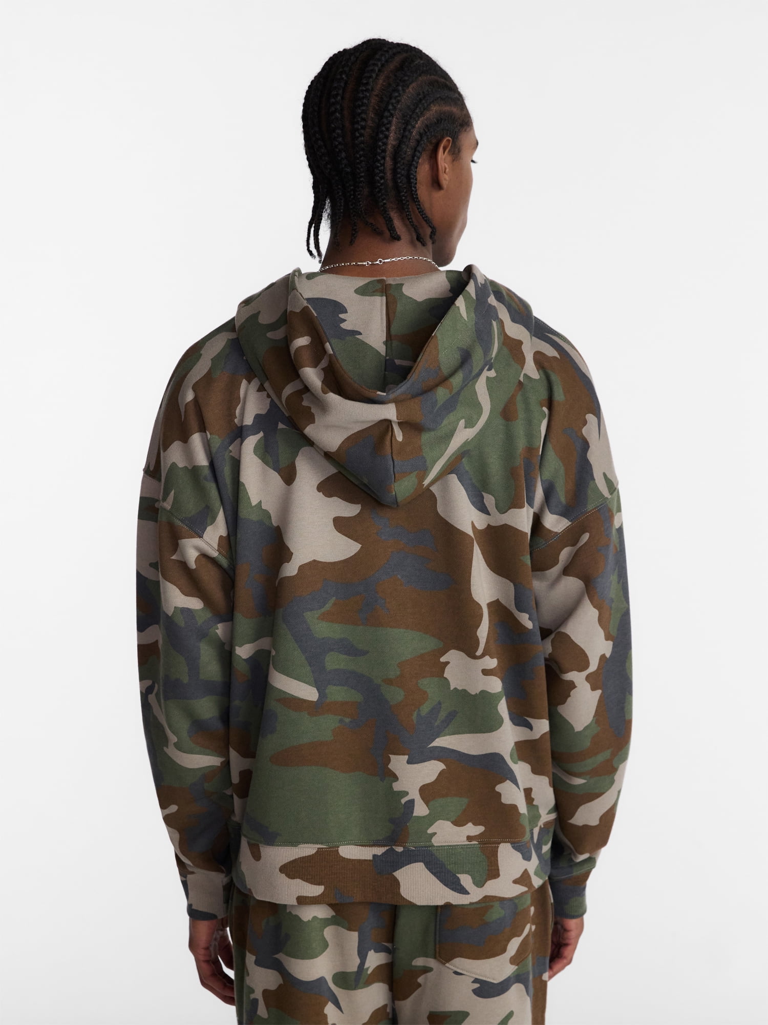 No Boundaries Zip Hoodie with Long Sleeves, Men's XS-4XLT