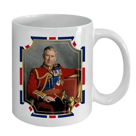 

Sukalun King Charles III Mug | British Coffee Mugs | King Charles 111 Cups 11 Oz Ceramic Mugs For Celebrating The New King s Accession To The Throne Not Easy To Fade