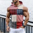 thumbnail image 2 of GrmtClth Men's Usa Flag Hooded Tank Tops Independence Day 4th Of July Casual Gym Hoodies Sleeveless Workout Muscle Shirts Athletic Bodybuilding Clothes Wine XL, 2 of 7