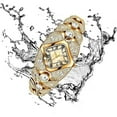 thumbnail image 4 of Women's Luxury Analog Wrist Watch Rhombic Square Rhinestone Bracelet Roman Numerals Dial Quartz Watches, 4 of 6