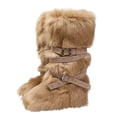 thumbnail image 1 of COM1950s Bottes pour Femmes, Bottes d'Hiver Chaudes pour Femmes, Talon Plat Haut, Style Fille Épicée, Plus Velours, Tête Ronde, Tube Moyen, Design à Sangle, Bottes de Neige pour Femmes, Bottes d'Hiver pour Femmes, 1 of 5