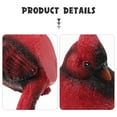 thumbnail image 6 of Guichaokj Garden Bird Statue Decor Red Ornament Simulation Foam Cardinal Figurine Desktop Crafts Resin, 6 of 6