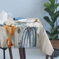 thumbnail image 4 of Thanksgiving Pumpkin Table Cloth Waterproof Tablecloths, Fall Eucalyptus Autumn Leaves Beige Tablecloth Dining Table Cover for Kitchen Party Tabletop Outdoor, Rectangle Tablecloth 54x108 Inch, 4 of 9