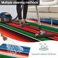 thumbnail image 5 of Mexican Serape Outdoor Rug 6x9 Ft - Reversible Patio Rug Outdoor Camping Rugs, Colorful Stripes Vertical Lines Abstract Indoor Outdoor Area Rugs, Non-Slip Outdoor Carpet Runner for Deck/Porch, 5 of 8