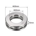 thumbnail image 3 of Unique Bargains 51104 Roulements à Billes Miniatures 20mm x 35mm x 10mm Acier Chromé avec Rondelle 5 Pcs, 3 of 3
