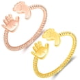 thumbnail image 1 of Femmes ouvertes Bague réglable: 2pcs Bague à doigt simple, 1 of 10