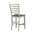 thumbnail image 4 of Abacus Dark Brown Counter Chairs (Set of 2) - 24" Wooden Bar Stools for Kitchen Island/Home Bar. Asian Hardwood, Ladderback Design, Comfortable Seating., 4 of 4