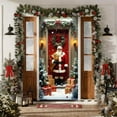 thumbnail image 4 of Uutvery Christmas Ornament Door Hanging Cover with Santa Claus Pattern for Front Door Decor Christmas Outdoor Party Backdrop Banner Reusable Xmas Door Covers for New Year Decor 35x71 Inch, 4 of 6