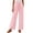 A Pink, variant on Ndbuld Pantalones Mujer Women High Waist Paperbag Wide Leg Pants Bow Flowy Loose Trousers Pockets Casual Pants,Beige,L