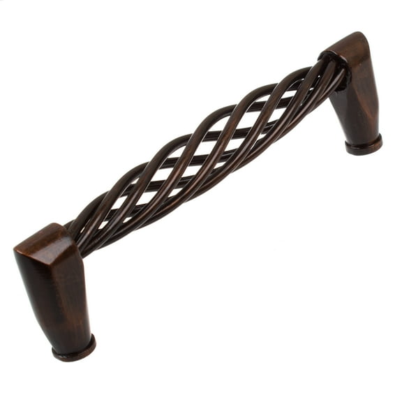 GlideRite 5 in. Center Classic Twisted Birdcage Pulls Solid Steel Cabinet Handle, Oil Rubbed Bronze, Pack of 10