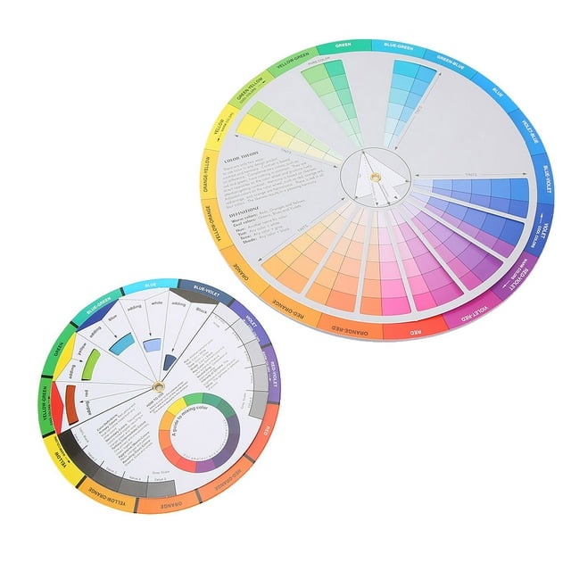 Accessoire de Roue de Couleur Roue de Peinture 2 Pcs Roues de Couleur pour Guide de Mélange de Couleurs