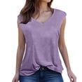thumbnail image 3 of Ashirexll Sleeveless Tops for Women Solid Color V-Neck Sleeveless Blouses for Layering Outerwear Tops, 3 of 3