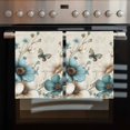 thumbnail image 2 of Teal Tulip Butterfly 1 Pack Kitchen Towel, Water Absorbent Dish Towel, Turquoise Floral Farmhouse Beige Decorative Hand Towels - Quick Drying Cloth for Cooking Baking, 18x28 Inch, 2 of 8