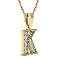 thumbnail image 2 of Dazzlingrock Collection 0.10 Carat (ctw) Round White Diamond Fancy Letter 'K' Initial Pendant 1/10 CT, 18K Yellow Gold, 2 of 6
