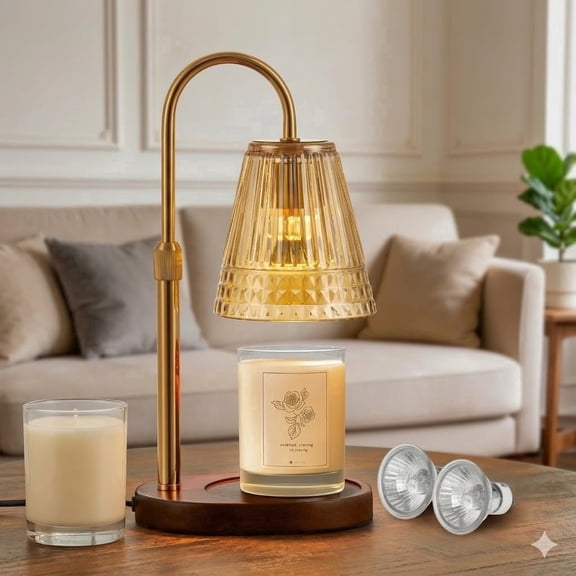Candle Warmer Lamp with Timer Dimmer Adjustable Height for New Home Bedroom, Vintage Home Decor for Scented Jar, Mothers Day Gifts