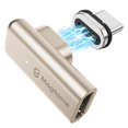 thumbnail image 1 of Adaptador magnético USB C macho a USB C hembra en ángulo recto de 90°, 1 of 8